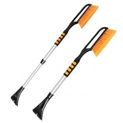 Extension rod retractable winter de-icing car snow shovel  and snow broom